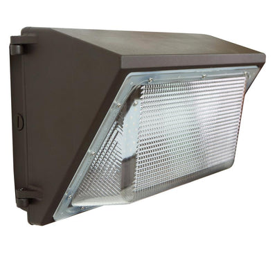 80-Watt Bronze Outdoor Integrated LED Industrial-Grade Wall Pack Light - Super Arbor