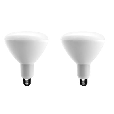 EcoSmart 75-Watt Equivalent BR40 Dimmable Energy Star LED Light Bulb Soft White (2-Pack) - Super Arbor