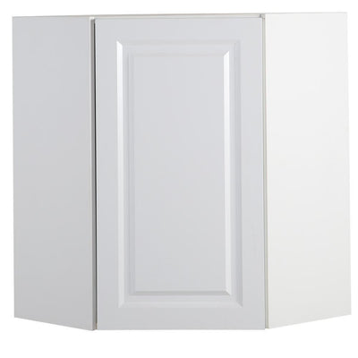Benton Assembled 23.6x30x23.6 in. Corner Wall Cabinet in White - Super Arbor