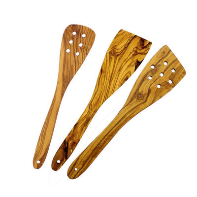 3-Piece Olive Wood Spatula Set - Super Arbor