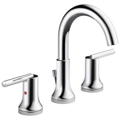 Delta Trinsic Chrome 2-handle Widespread WaterSense Bathroom Sink Faucet with Drain