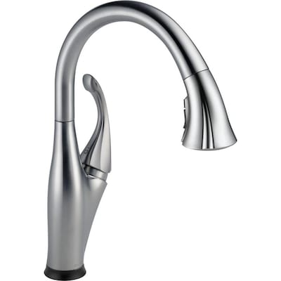 Delta Addison Touch2O 1-Handle Deck Mount Pull-Down Handle/Lever Residential Kitchen Faucet (Deck Plate Included)
