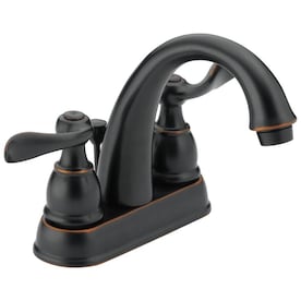 Delta Windemere Oil Rubbed Bronze 2-Handle 4-in Centerset WaterSense Bathroom Sink Faucet with Drain - Super Arbor