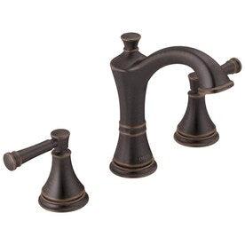 Delta Valdosta Venetian Bronze 2-Handle Widespread WaterSense Bathroom Sink Faucet with Drain - Super Arbor