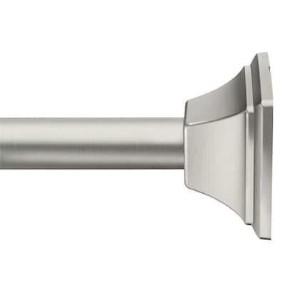 Moen 44-in to 72-in Brushed Nickel Tension Single Straight Shower Rod