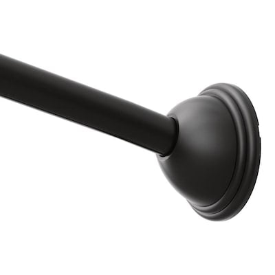 Moen 54-in to 72-in Matte Black Fixed Single Curve Shower Rod