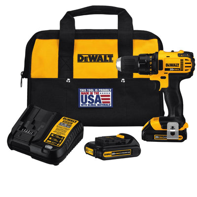 20-Volt MAX Lithium-Ion Cordless Compact Drill/Driver with (2) Batteries 1.5Ah, Charger and Tool Bag - Super Arbor