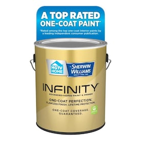HGTV HOME by Sherwin-Williams Infinity Ultra White/Base A Satin Latex Tintable Paint (Actual Net Contents: 128-fl oz) - Super Arbor
