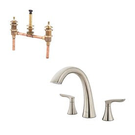 Pfister Weller 3-Hole Roman Tub Trim Only with 3-Hole Fixed Roman Tub Rough-in Valve - Super Arbor