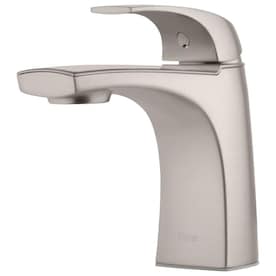 New Lower Price; Pfister Karci Spot Defense Brushed Nickel 1-Handle Single Hole WaterSense Bathroom Sink Faucet with Drain - Super Arbor