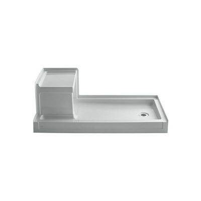 Tresham 60 in. x 32 in. Single Threshold Shower Base in Ice Grey - Super Arbor