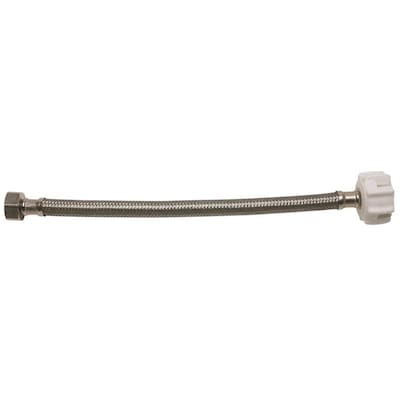 Fluidmaster 3/8-in Compression 12-in Braided Stainless Steel Toilet Supply Line