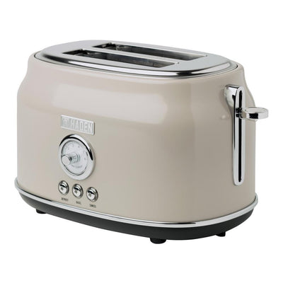 HADEN 
        DORSET 1500 W 2-Slice Wide Slot Putty Retro Toaster with Removable Crumb Tray and Adjustable Settings - Super Arbor