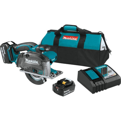 18-Volt 5-3/8 in. 5.0 Ah LXT Lithium-Ion Cordless Metal Cutting Saw Kit with Electric Brake and Chip Collector - Super Arbor