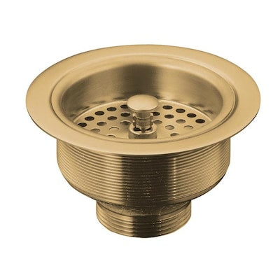 KOHLER Duostrainer 4.5-in Vibrant Brushed Bronze Brass Twist and Lock Kitchen Sink Strainer