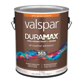 Valspar Duramax Base 1 Semi-Gloss Exterior Tintable Paint (Actual Net Contents: 126-fl oz) - Super Arbor
