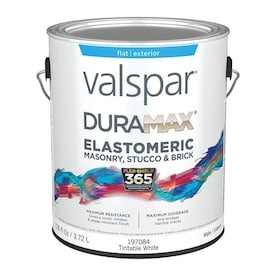 Valspar Duramax Flat Masonry and Stucco Elastomeric Tintable White Exterior Tintable Paint (Actual Net Contents: 126-fl oz) - Super Arbor
