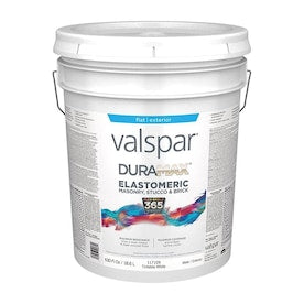 Valspar Duramax Flat Masonry and Stucco Elastomeric Tintable White Exterior Tintable Paint (Actual Net Contents: 630-fl oz) - Super Arbor