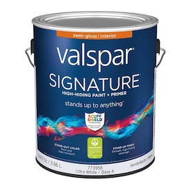 Valspar Signature Ultra White/Base A Semi-Gloss Latex Tintable Paint (Actual Net Contents: 124-fl oz) - Super Arbor