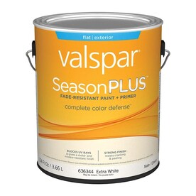 Valspar SeasonPlus Extra White Flat Exterior Tintable Paint (Actual Net Contents: 124-fl oz) - Super Arbor