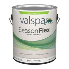 Valspar SeasonFlex Base 1 Satin Exterior Tintable Paint (Actual Net Contents: 126-fl oz) - Super Arbor