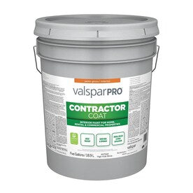 Valspar Contractor Coat Semi-Gloss High Hiding White Latex Paint (Actual Net Contents: 640-fl oz) - Super Arbor