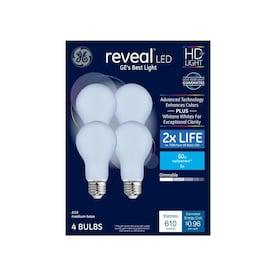 GE Reveal 60-Watt EQ A19 Color-enhancing Dimmable LED Light Bulb (4-Pack) - Hardwarestore Delivery