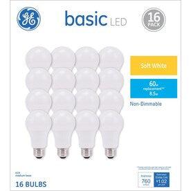 GE Basic 60-Watt EQ A19 Soft White LED Light Bulb (16-Pack) - Hardwarestore Delivery