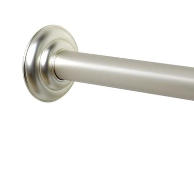 Zenna Home NeverRust 41-in to 72-in Nickel Fixed Single Straight Shower Rod