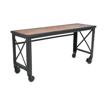 72 In. x 24 In. Mobile WorkTable with Solid Wood Top - Super Arbor