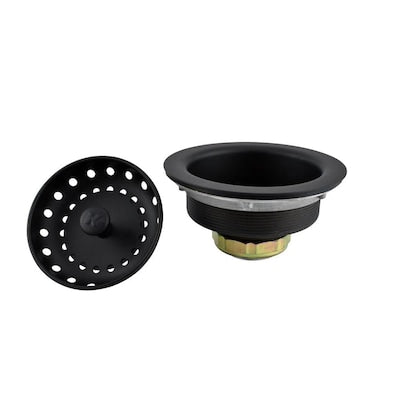 Keeney 4.5-in Black Plastic Rust Resistant Strainer with Lock Mount Included Basket Included