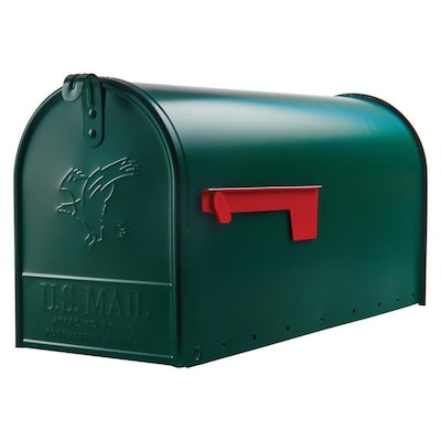 Gibraltar Mailboxes Elite Large Metal Green Post Mount Mailbox