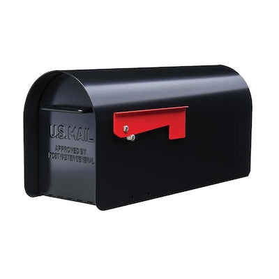 Gibraltar Mailboxes Ironside Standard Metal Black Post Mount Mailbox