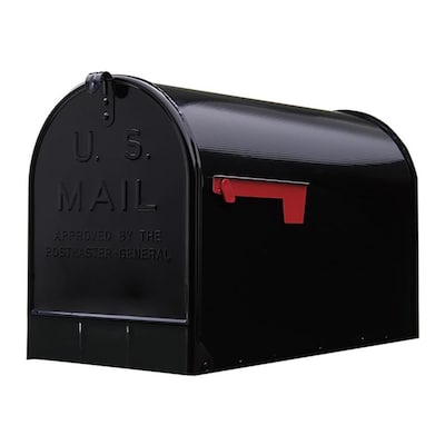 Gibraltar Mailboxes Stanley Extra Large Metal Black Post Mount Mailbox