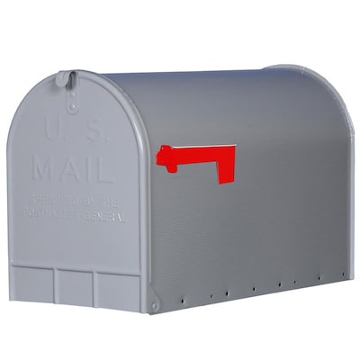 Gibraltar Mailboxes Stanley Extra Large Metal Gray Post Mount Mailbox