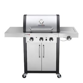 Char-Broil Commercial Stainless/Black 3 Liquid Propane and Natural Gas infrared Gas Grill with 1 Side Burner - Super Arbor