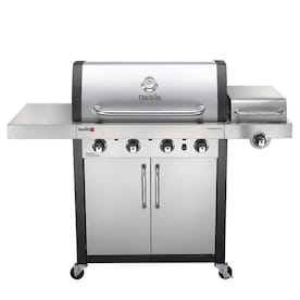 Char-Broil Commercial Stainless/Black 4 Liquid Propane and Natural Gas infrared Gas Grill with 1 Side Burner - Super Arbor