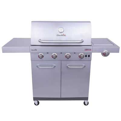 Char-Broil Commercial Stainless Steel 4-Burner Liquid Propane and Natural Gas Infrared Gas Grill with 1 Side Burner - Super Arbor