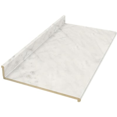 VT Dimensions Formica 4-ft Carrara Bianco Straight Laminate Kitchen Countertop