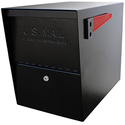 Package Master Locking Post-Mount Mailbox with High Security Reinforced Patented Locking System, Black - Super Arbor