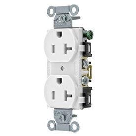 Hubbell White 20-Amp Duplex Residential/Commercial (10-Pack) Outlet - Hardwarestore Delivery