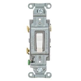 Hubbell 15/20-Amp Double Pole White Toggle Residential/Commercial Light Switch - Hardwarestore Delivery