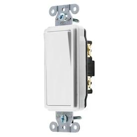 Hubbell 15/20-Amp 3-way White Rocker Residential/Commercial Light Switch - Hardwarestore Delivery