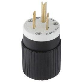 Hubbell 15-Amp 125-Volt Black 3-wire Grounding Plug - Hardwarestore Delivery