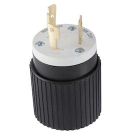Hubbell 30-Amp-Volt Black/White 3-Wire Grounding Plug - Hardwarestore Delivery