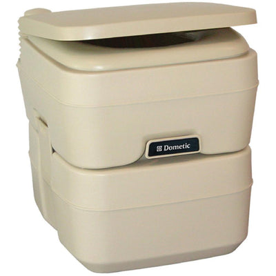 Dometic 5.0 Gal. SaniPottie 965 Portable Toilet with Mounting Brackets in Tan - Super Arbor