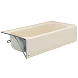Aloha 60 in. Left Drain Rectangular Alcove Soaking Bathtub in White - Super Arbor