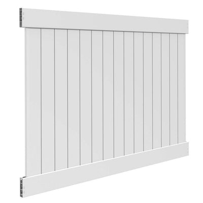 Linden 6 ft. H x 8 ft. W White Vinyl Pro Privacy Fence Panel Kit - Super Arbor