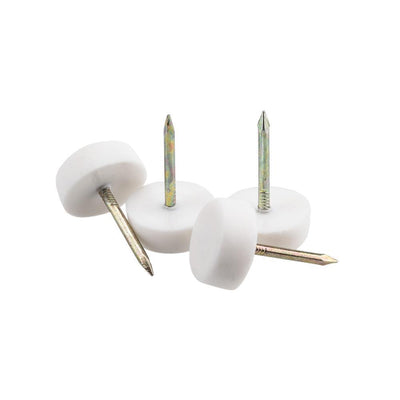 3/4 in. White Base Nail-On Glides (80-Pack) - Super Arbor