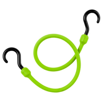 24 in. Polyurethane Bungee Cord with Molded Nylon Hooks in Safety Green - Super Arbor